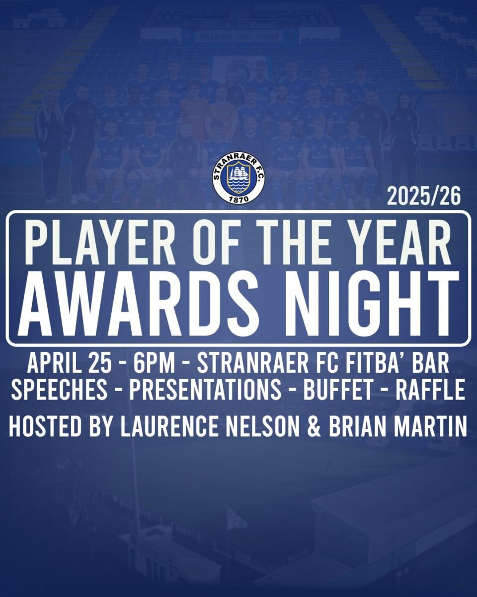 Stranraer FC End of Season Awards Night 2025/26